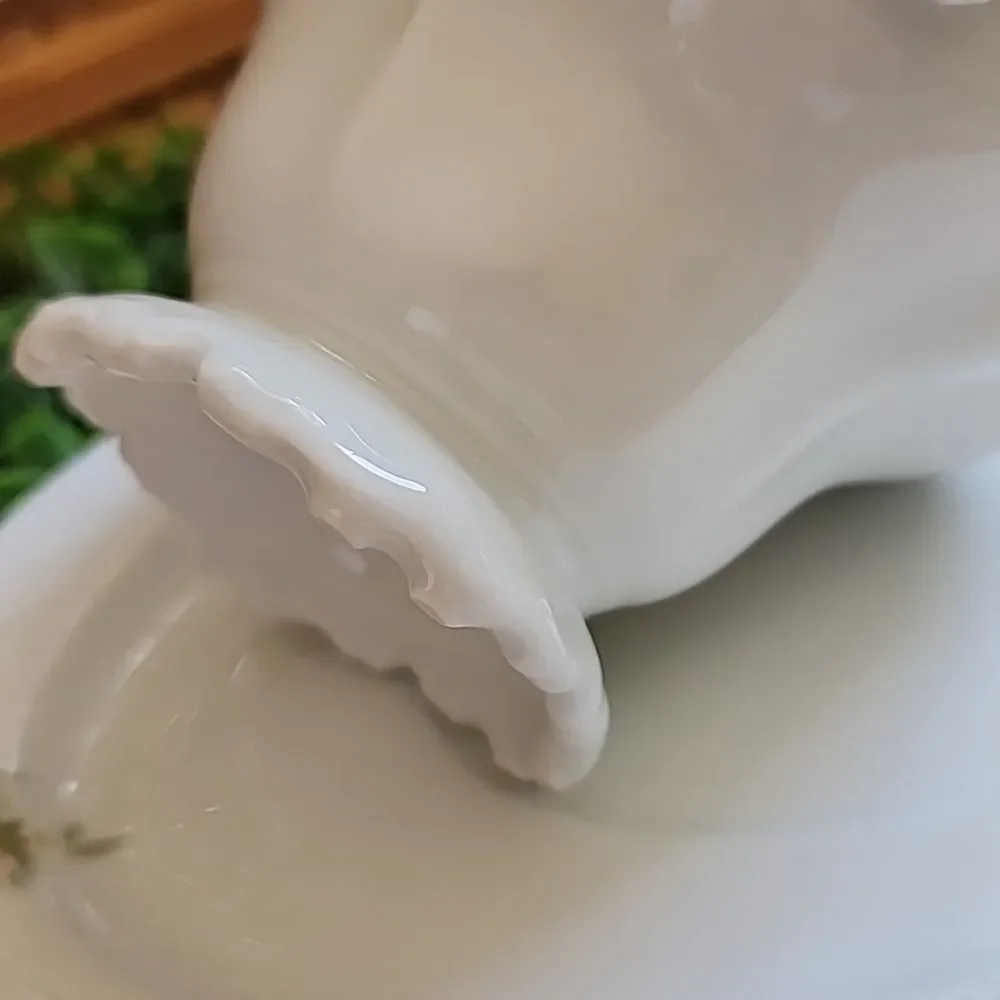 Vintage Johann Haviland Bavaria Germany Floral Creamer Pitcher & Tray